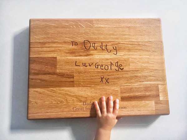Children's Handwriting Chopping Board
